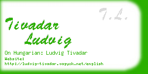 tivadar ludvig business card